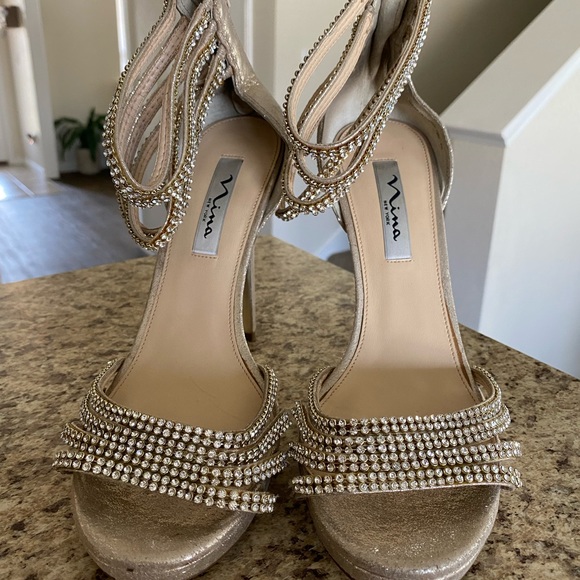 Nina New York Jeweled Ankle Strap Heels - Picture 11 of 15